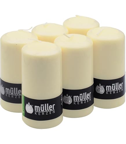 Set 4 Candele Rustiche A Colonna – Avorio – 7x13 Cm – Senza Gocciolamento E Fuliggine – Durata 60 Ore – Ideali Per Corona Avvento - 2