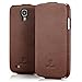 Produktbild zanasta Tasche Samsung Galaxy S4 Hülle Flip Case Schutzhülle Handytasche mit Klappverschluss Braun