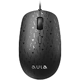 Aula AM106 1000-1600-2000 DPI USB Kablolu Optik Mouse, Siyah
