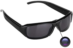 Mini DV 1080P Caméra Espion - Mode Sports De Plein Air HD Caméra Cachée Lunettes De Soleil Enregistreur Audio Vidéo Lunettes Cam DVR Tir 500 Pixels, Randonnée, Vélo, Pêche @Laing-H