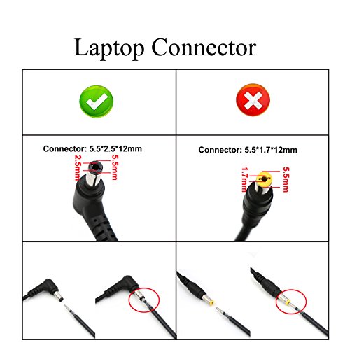 BLESYS – 65W 19V/3.42A AC Adapter Ladegerät passen ASUS X53S X551C X551M X451 X451CA X502CA TP550L TP550LD Series Laptop - 2