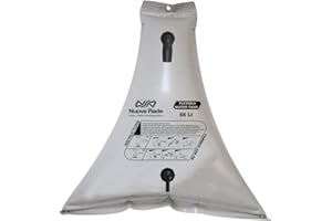 Nuova Rade Serbatoio d'acqua triangolare in PVC, 100 l, grigio, flessibile, leggero, aderente, atossico, impermeabile, ad alta resistenza, include raccordo a gomito di ingresso/uscita