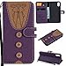 Produktbild iPhone X/iPhone XSHülle, Leder Tasche Handyhülle Flip Wallet Schutzhülle für Apple iPhone X/iPhone XS mit Ständer und Kartenfächer/Magnetverschluss (4)