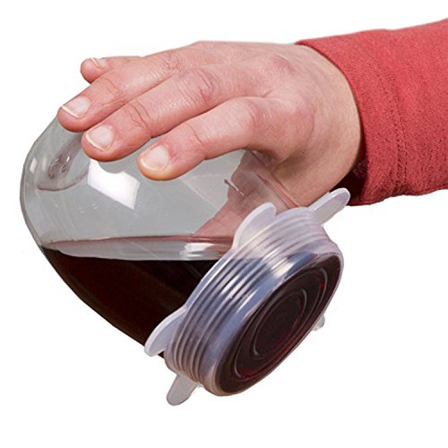 GA Homefavor Silikon-Stretch-Deckel Set 6 teilige BPA-freie Abdeckungen Wiederverwendbare Silikondeckel für Behälter, Schalen, Tassen - 7