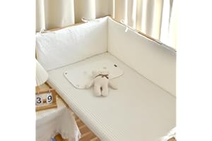Aocase Protection Complète Lit Enfant - Coussinets de Bord Doux et Barrière Pliable Respirante - Évite Chocs et Chutes - Idéal Chambre à Coucher et Voyage,N08,240×28cm