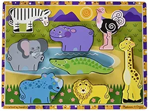 MELISSA & DOUG Safari Chunky Puzzle (Set of 3)