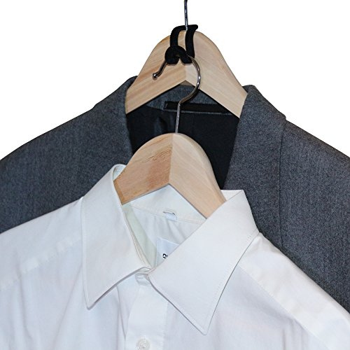 Kleiderbügel / Kleiderhaken Organizer – Ordnung und Platz im Kleiderschrank – Aufhänger Set aus 10 Stück – schwarz - 5