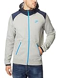 80% algodón, 20% poliéster. Chaqueta de forro polar con capucha Nike Hybrid Gris gris/azul Medium