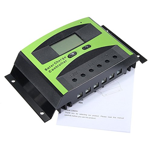 MOHOO 30A 12V-24V Solar Panel Regler Laderegler Intelligente Heim Verwenden PWM & WPC-Modus LCD Display Solarladeregler Mit USB Geeignet für Haus, Industrie, Gewerbe, Boot, Auto usw.# - 6