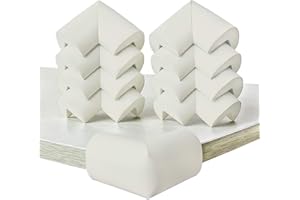 Fozobaiy Baby Corner And Edge Protectors,Baby Proofing Foam Edge Guard,Table Edge Protectors For Kids,Suitable For Coffee Table Desk Furniture Fireplace Sharp Corners(Milky White(10 Corner pads))