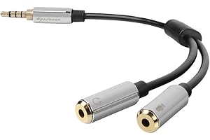 Sharkoon PMP35 kabel Combo Audio adapter 12 cm srebrny