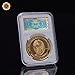Produktbild Generic WR Firmengeschenk 24 Karat Goldfolie Goldmünze Kreative Glückstier Metall Münzen Qualität Kunst Ornament mit Sicherheitscode Box