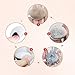 Make up Brushes Set MYCARBON White Oval Brush Cosmetic Set With Stable Base Holder Eyeshadow Brushes Foundation Brush Blusher Lipstick Brush Toiletry Tools Kit Toothbrush Shape