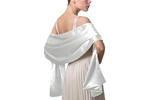 LumiSyne Donna Scialle In Raso Chiffon Silky Tinta Unita Wrap Stola Per Sposa Damigella Cerimonia Matrimonio Serata