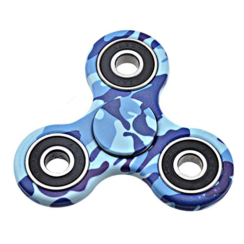 Caroki Tri-Spinner Fidget Toy, Engineering Plastics Material Hybrid Metal Bearing - Good for ADHD and EDC Ultra Durable High Speed (Camouflage Blue) Caroki Tri-Spinner Fidget Toy, Engineering Plastics Material Hybrid Metal Bearing - Good for ADHD and EDC Ultra Durable High Speed (Camouflage Blue)