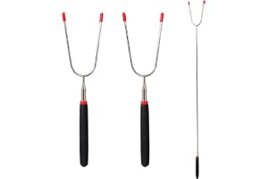 Shengxi 3 stycken teleskop grillspett lägereld, 28–89 cm | Rostfritt stål marshmallow grillgaffel för camping, grill, grill, trädgårdsfest, utomhus