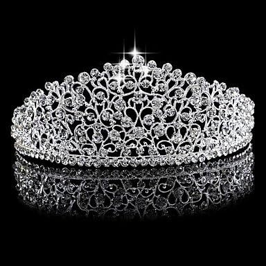 Women's Rhinestone / Alloy Headpiece-Wedding Tiaras 1 Piece Silver