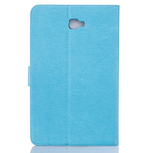Samsung Galaxy Tab A 10.1″ T580 Hülle, COLJOY Samsung Galaxy Tab A 10.1″ SM-T580 T585 Kunstledertasche PU Schutzhülle Tasche Leder Brieftasche Hülle Case Cover mit praktischer Ständerfunktion und Auto Sleep / Wake Up Funktion, BF-Hellblau - 3