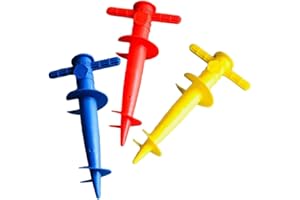 WHYCHSTORE Piquet d'ancrage pour parasol de plage - Accessoires pour visser facilement dans le sable, la saleté ou l'herbe