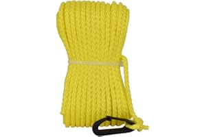 Corderie Italiane 006000174 treccia boa sub, 4 mm, 20 mt, con moschettone, gialla