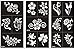 HENNA STENCILS TEMPLATE TATTOO SELF ADHESIVE Set Flower 10 Sheets- single use, suitable for Henna Tattoo Glitter Tattoo and Airbrush Tattoo