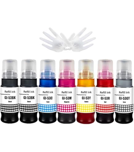 LCL GI53 GI-53 Ink Cartridges Compatible With Canon Pixma GI53 GI-53