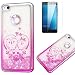 Produktbild Für Huawei P8 Lite 2017 Hülle Silikon Glitzer Flüssig Wasser Transparent mit Bunt Überzug Muster ,OYIME Weich Silikonhülle (Nicht Hart Case) Fließende Flüssigkeit Herzform Pailletten Treibsand Schutzhülle für Mädchen Frauen Kinder Kreativ Süß Bling Bling Handyhülle Durchsichtig mit Motiv Fest Rückseite Tasche und [Displayschutzfolie] für Huawei P8 Lite 2017 Modell (5.2 Zoll) - Farbverlauf Herz