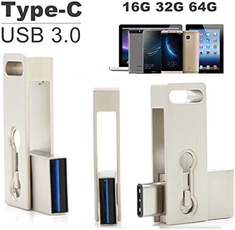 SETAYO 32GB USB-C to USB 3.0 Flash Drive Memory SticK with Keyring for MacBook Pro, Samsung Chromebook Plus, Nexus 6P 5X, Google Pixel, LG G5, HTC 10 and More -Style F