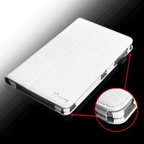 Fintie Samsung Galaxy Tab 4 7.0 Hülle Case – Slim Fit Folio Kunstleder Schutzhülle Cover Tasche mit Ständerfunktion für Samsung Galaxy Tab 4 7.0 T230 T235 (7 Zoll) Tablet, Weiß - 6