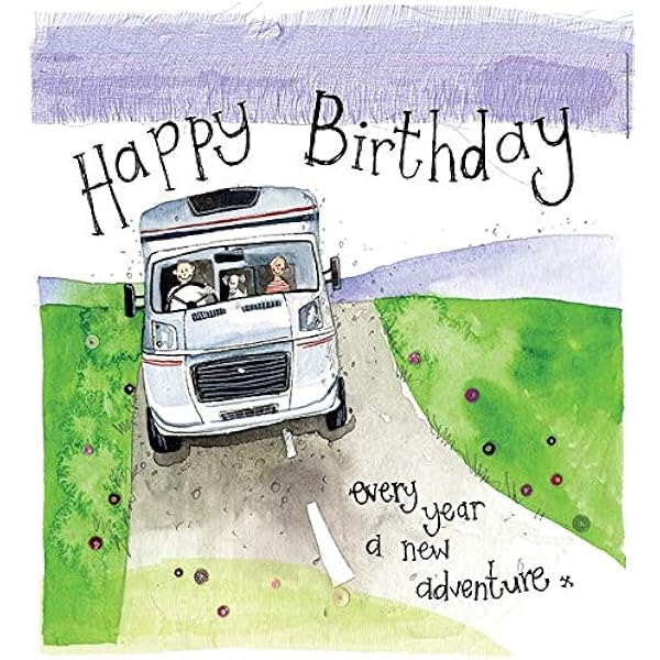 Alex Clark Happy Birthday Motorhome Card Amazon Co Uk Stationery Office Supplies