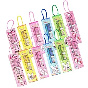 Parteet Mix Stationery Kit Set in a Fancy Box for Kids (Pack of 12)