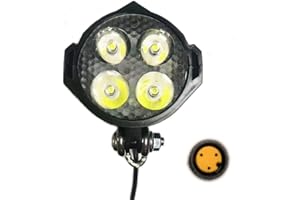 NULKOMMA Ebike Headlight 36V-48V Super Bright LED Light for Electric Bike Scooter Mountain Bike Light for Night Riding Waterproof