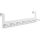 Metal Kapı Arkası Askılık &ndash; 7 Kancalı, Amerikan Tipi Kapılar i&ccedil;in Organizer Askı, Oda Kapıları ve Banyo İ&ccedil;in Pratik Askılık, 