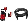 Einhell GC-DP 7835 Clean/Dirty Water Pump | 780W Submersible Pump, 15,700 L/H, Float Switch, 10M Cord & Suction Hose for Water Pumps Diameter Plastic Tube with Male and Female Adaptors