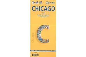Chicago. Map Borch 1:8 000: Mit Chicago Downtown, Lincoln Park, Hyde Park, Chicago & Region, O'Hare Airport (Borch Map)