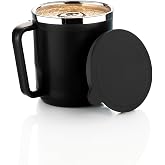 SKDBPM Coffee Mug with Lid Insulated Stainless Steel for Tea Milk Mug Inner Stylist Double Wall Cup for Home Office Restauran