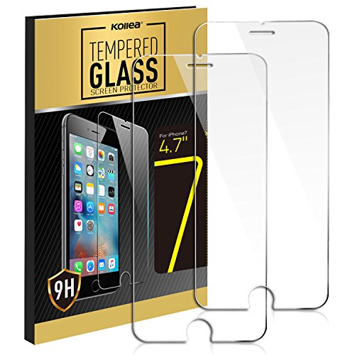 iPhone 7 Protector de Pantalla, Kollea 2-Pack Vidrio Templado Protector de Pantalla para iPhone 7 - 4.7
