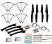 Produktbild Yacool® voll Teile für Syma-X5SW X5SW-1 X5SC X5SC-1 RC Quadcopter Ersatzteile Ersatz Propeller Motor Landung Kufen Prop Protector Guard Lights LED-Cover Lamdshades und 3.7v 600mah Akkus