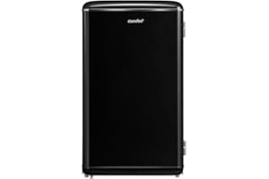 COMFEE' RCD93BL2EURT(E) Frigorifero Monoporta 93L, Design Retrò, Controllo Temperatura Regolabile, Adatto per Casa, Ufficio e Altre Applicazioni Domestiche, Colore Nero
