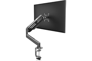 Bracwiser Soporte de Monitor para Pantallas de Computadora de 17-27 Pulgadas, Altura Ajustable, Inclinable y Giratorio, VESA 75x75/100x100, Brazo Monitor con Resorte de Gas(MD82)
