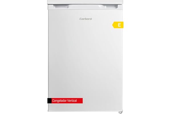 Corberó - Congelador Vertical | CCVM8554W | 57,4x55,3x84,5 | Capacidad 60L | 3 Compartimentos | Descongelación Manual | 4 Estrellas | Patas Niveladoras | 40 Db | Blanco
