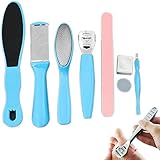 ROKOO 8Pcs/Set Professional Pedicure Kit Tools Exfoliating Prevent Dead Skin Manicure Foot Skin Care Tool Set