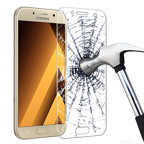 Samsung Galaxy A5 (2017) Schutzfolie, KKtick Displayschutz für Samsung Galaxy A5 (2017) 5.2 Zoll temperiert Transparent Ultra Klar Film folie Displayschutzfolie (1 PCS)