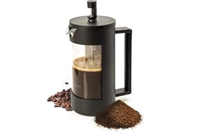 VAPPORE Cafetera Francesa de Prensa 800ml, Cafetera Embolo, Cafetera y Tetera con Triple Filtro de Acero Inoxidable para Café e Infusiones, Vidrio de Borosilicato Resistente al Calor, Tetera de Embolo