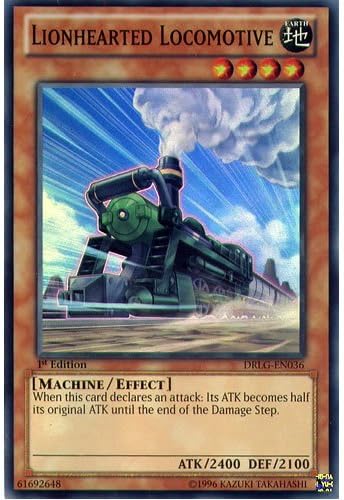 YuGiOh : DRLG-EN036 1st Ed Lionhearted Locomotive Super Rare Card - ( Dragons of Legend Yu-Gi-Oh! Single Card )