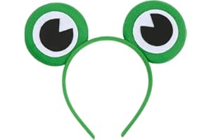 AUGESAK Serre Tete Costume de Grenouille, Bandeau Prince Grenouille avec Yeux de Grenouille, Accessoire de Costume Prince Grenouille Femmes Enfants Bandeaux Animaux pour Fête à Thème Carnaval Halloween