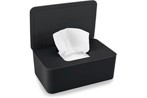 SUNSHINE SMILE Boite a Lingettes Humides avec Couvercle, Boîte à Mouchoirs, Couvercle de Protection en Papier de Soie, Distributeur de Mouchoirs Humides, pour Bebe, Cuisine, Salon, WC, Voiture