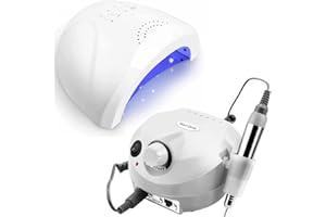 081 Store - FRESA UNGHIE PROFESSIONALE 35000 GIRI CON PEDALE + LAMPADA UNGHIE UV LED 48W 30 LED FORNETTO NAIL ART 30 LED