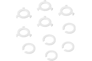 TEAAHA 10 sztuk pierścieni redukcyjnych abażuru, adapter E27 na E14, tworzywo sztuczne, pierścień do abażuru, konwerter do lampki nocnej, stołu, biurka, lampy stojącej (białe)