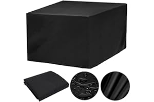 rngcpto Gartenmöbel Abdeckung 100x100x75cm Winterfest Abdeckplane Schutzhülle Gartentisch für Möbelsets Tische und Stühle (Schwarz 100x100x75cm)
